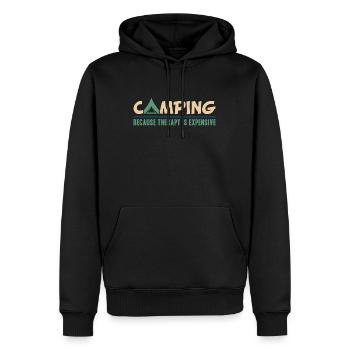 Camper Outdoor Tent Camping - Männer Premium Bio Hoodie - Schwarz - Vorne - Nico (187cm)