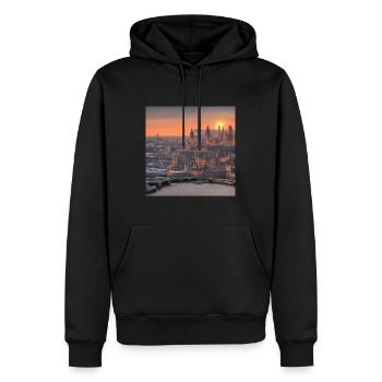 England London sunrise Westminster - Men’s Premium Organic Hoodie - black - Front - Nico (187cm)