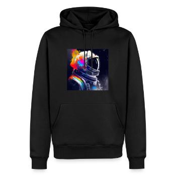 In den Gedanken eines Astronauten by Death Beetle - Männer Premium Bio Hoodie - Schwarz - Vorne - Nico (187cm)