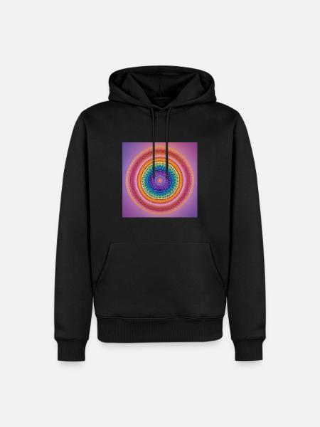 Beautiful Circular Mandala - Men’s Premium Organic Hoodie - black