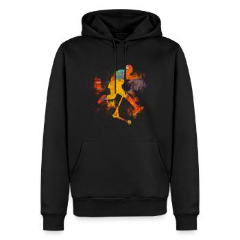 Freestyle Scooter - Männer Premium Bio Hoodie - Schwarz - Vorne - Nico (187cm)