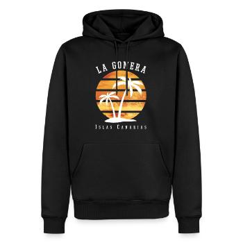 La Gomera Sommer Sonne Strand Meer Palmen - Männer Premium Bio Hoodie - Schwarz - Vorne - Nico (187cm)