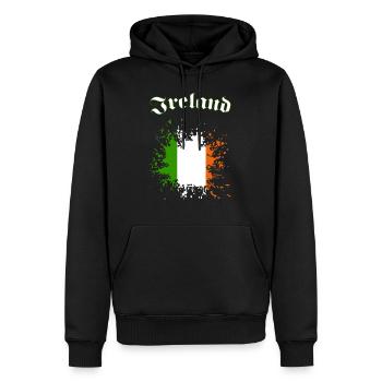Ireland Splash - Männer Premium Bio Hoodie - Schwarz - Vorne - Nico (187cm)