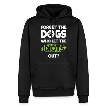 Idiot Travail Mauvaise Provocation - Sweat à capuche Premium bio Homme - noir - Devant - Nico (187cm)
