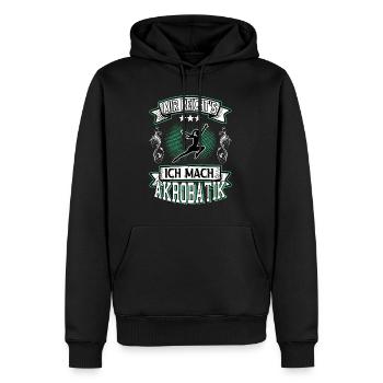 Acrobaties Acrobat Sports Acrobaties Gymnastique Dicton - Sweat à capuche Premium bio Homme - noir - Devant - Nico (187cm)