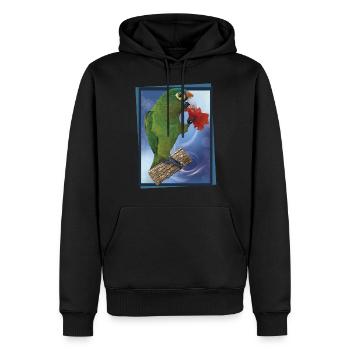 Orangenstirnsittich - Männer Premium Bio Hoodie - Schwarz - Vorne - Nico (187cm)