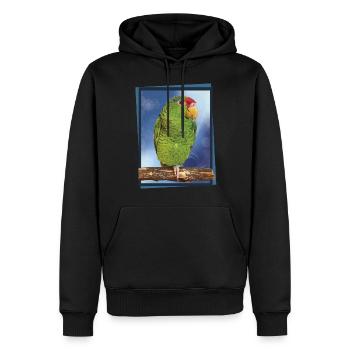 Der Tamaulipas-Papagei - Männer Premium Bio Hoodie - Schwarz - Vorne - Nico (187cm)