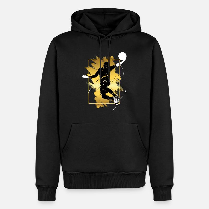 Basketteur Basketteur Dunking Gold Splash - Sweat à capuche Premium bio Homme - noir