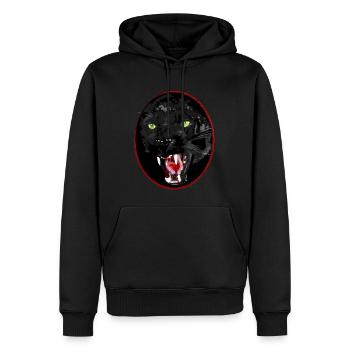 Black cat of prey - Men’s Premium Organic Hoodie - black - Front - Nico (187cm)