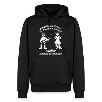 Quel est le comble pour une danseuse de Country? - Sweat à capuche Premium bio Homme - noir - Devant - Nico (187cm)