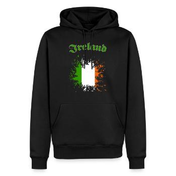 Ireland - Männer Premium Bio Hoodie - Schwarz - Vorne - Nico (187cm)