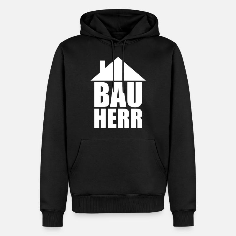 Bauherr Hausbau - Männer Premium Bio Hoodie - Schwarz