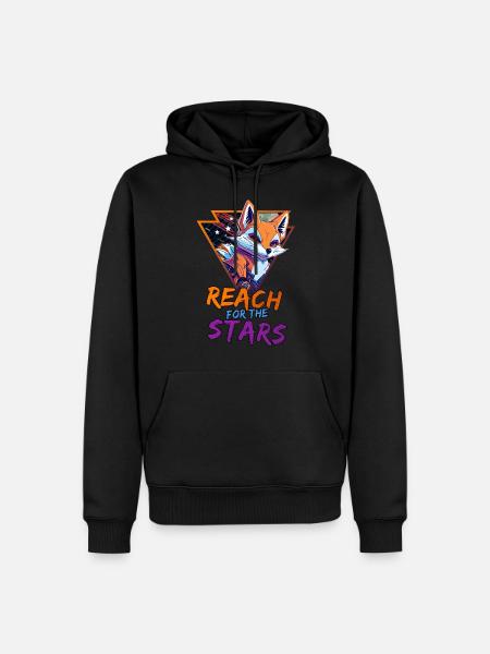 CYBER FOX - Men’s Premium Organic Hoodie - black