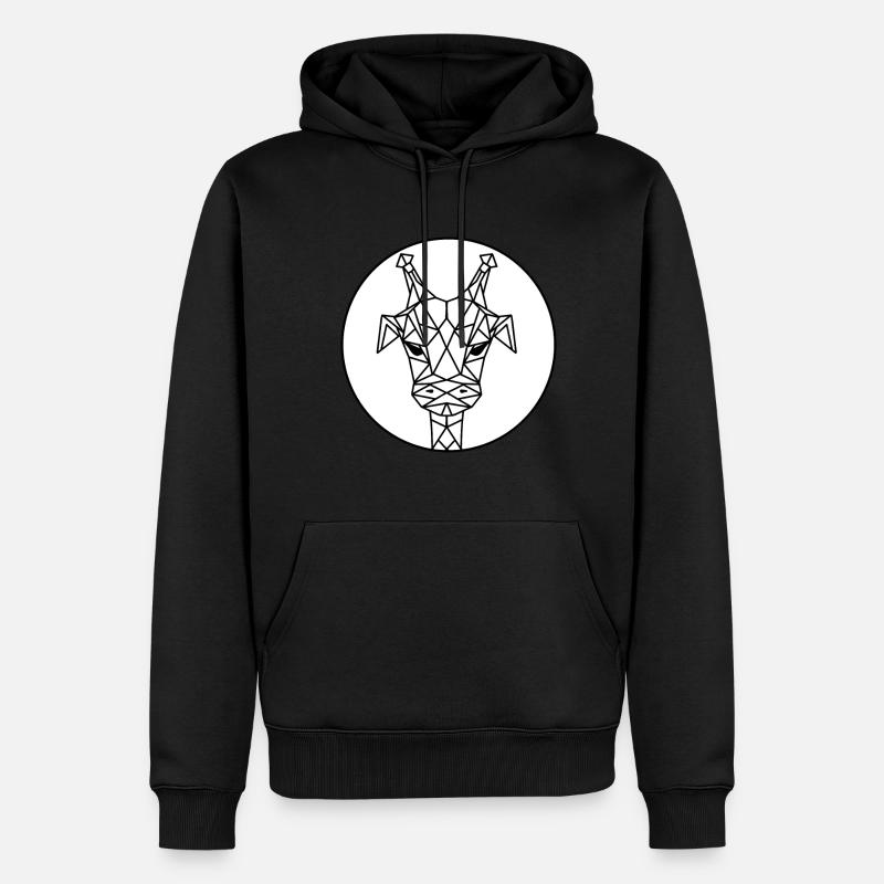 Géo-girafe - Sweat à capuche Premium bio Homme - noir