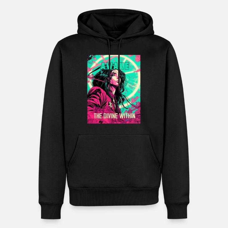 Réveillez le divin intérieur - Sweat à capuche Premium bio Homme - noir