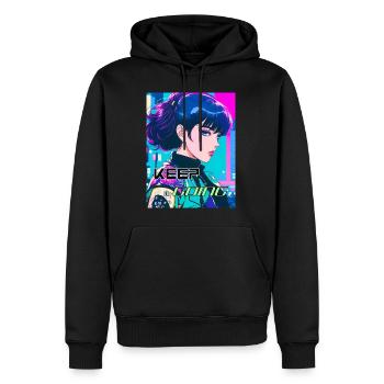 Keep Going ( Women Version) - Men’s Premium Organic Hoodie - black - Front - Nico (187cm)