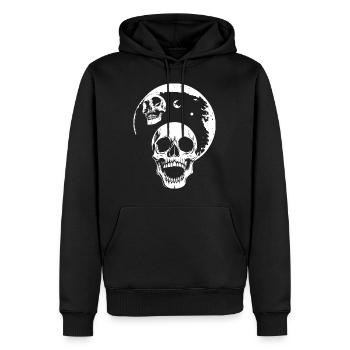 Horror Skull Skull Art Skull Gothic Heavy Metal - Men’s Premium Organic Hoodie - black - Front - Nico (187cm)
