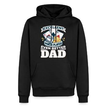 Excellent Poker Player Even Better Dad Casino - Männer Premium Bio Hoodie - Schwarz - Vorne - Nico (187cm)