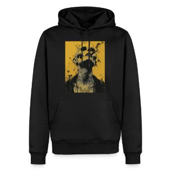 The Woman - Skull, Totenkopf, Pentagramm - Männer Premium Bio Hoodie - Schwarz - Vorne - Nico (187cm)