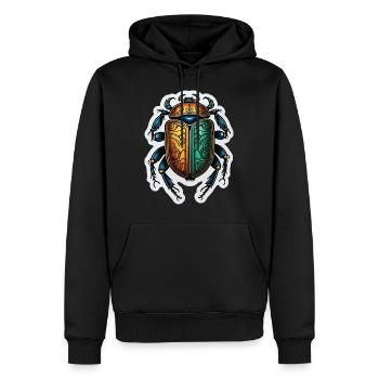 Skarabäus Neo Traditional - Männer Premium Bio Hoodie - Schwarz - Vorne - Nico (187cm)