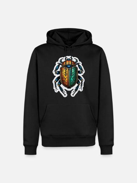 Scarab Neo Traditional - Men’s Premium Organic Hoodie - black