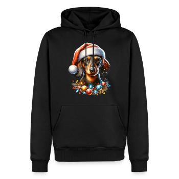 Dachshund Hunde - Männer Premium Bio Hoodie - Schwarz - Vorne - Nico (187cm)