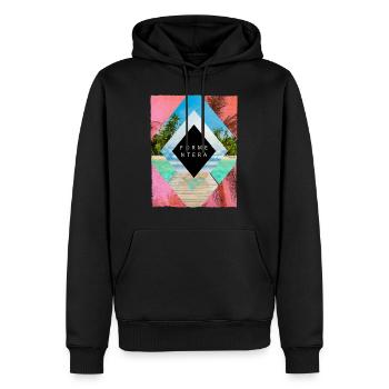 Formentera Été Soleil Plage Mer Palmiers Vacances - Sweat à capuche Premium bio Homme - noir - Devant - Nico (187cm)