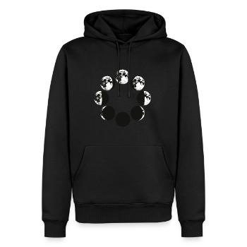 Mondphasen Himmelsmond Luna Gazing Geschenk - Männer Premium Bio Hoodie - Schwarz - Vorne - Nico (187cm)