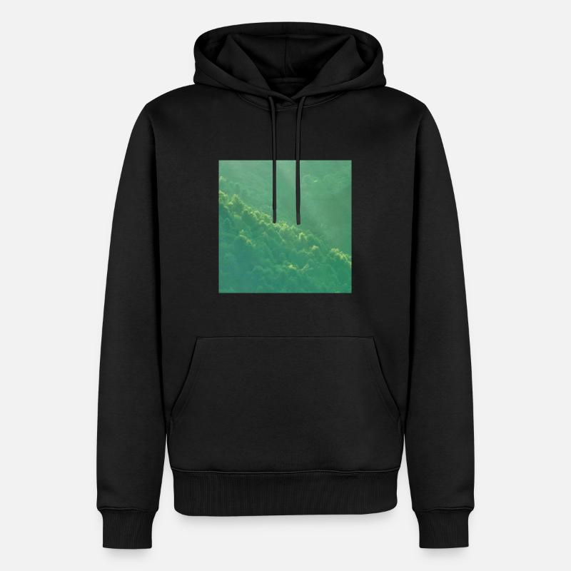 Bergwald - Männer Premium Bio Hoodie - Schwarz