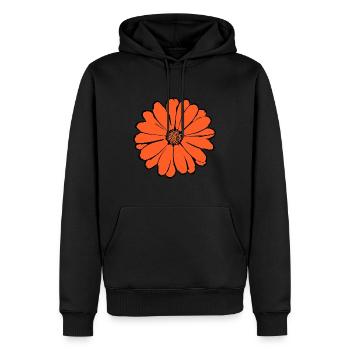 Lys, Fleur, Fleur, Oranges - Sweat à capuche Premium bio Homme - noir - Devant - Nico (187cm)