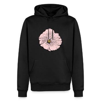 Blume rosa pinke Blume Blumen pink rosa Blumen - Männer Premium Bio Hoodie - Schwarz - Vorne - Nico (187cm)