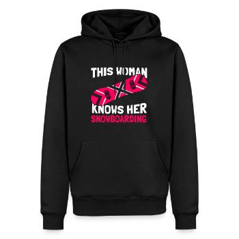 Snowboard Snowboarder Snowboarding - Men’s Premium Organic Hoodie - black - Front - Nico (187cm)