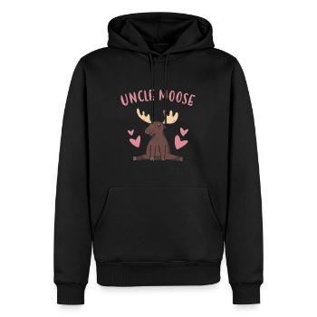 wapiti oncle orignal - Sweat à capuche Premium bio Homme - noir - Devant - Nico (187cm)