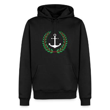 Narcos Sailor Anchor - Men’s Premium Organic Hoodie - black - Front - Nico (187cm)