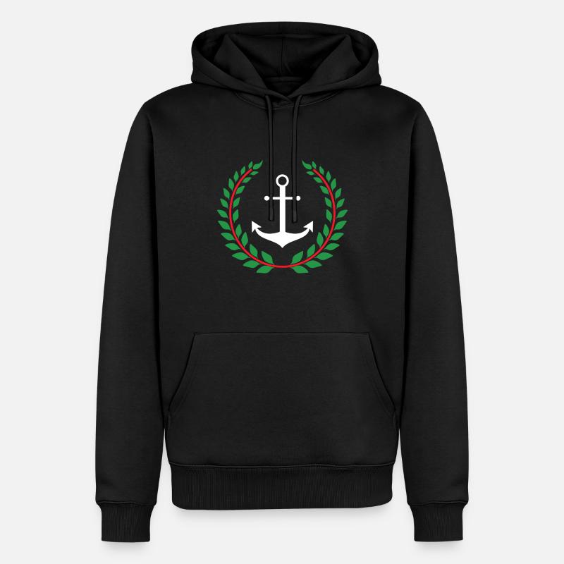 Narcos Sailor Anker - Männer Premium Bio Hoodie - Schwarz