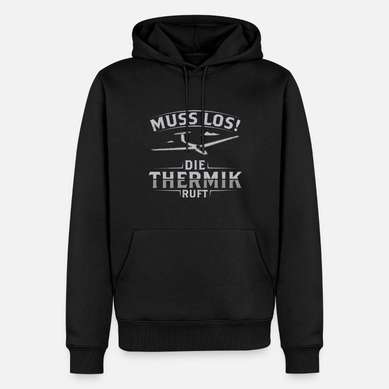 Thermik - Männer Premium Bio Hoodie - Schwarz