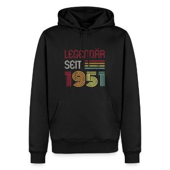 Legendär Seit 1951 Jahr Retro 51er Jahrgang - Männer Premium Bio Hoodie - Schwarz - Vorne - Nico (187cm)