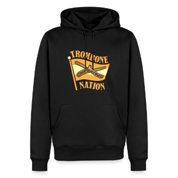 Trombone - Sweat à capuche Premium bio Homme - noir - Devant - Nico (187cm)