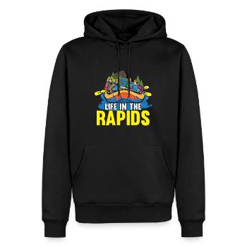 Rafting Wildwasser Kanu Kajak - Männer Premium Bio Hoodie - Schwarz - Vorne - Nico (187cm)