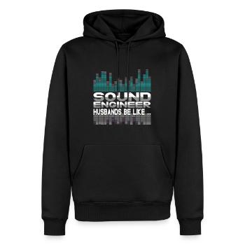Tontechniker Sound Audio Engineer - Männer Premium Bio Hoodie - Schwarz - Vorne - Nico (187cm)