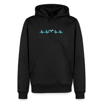 Heartbeat Heartbeat Book Livre Passion Love - Sweat à capuche Premium bio Homme - noir - Devant - Nico (187cm)