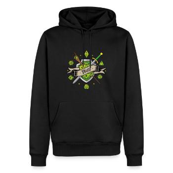 Druid RPG - Sweat à capuche Premium bio Homme - noir - Devant - Nico (187cm)