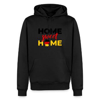 Deutschland Home Heimat Deutscher Germany - Männer Premium Bio Hoodie - Schwarz - Vorne - Nico (187cm)