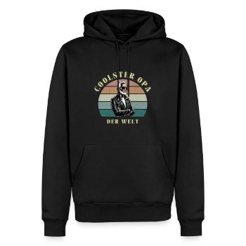 Coolster Opa der Welt - Geschenkidee - Männer Premium Bio Hoodie - Schwarz - Vorne - Nico (187cm)