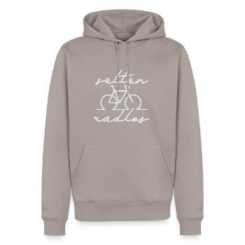 Selten Radlos Fahrrad Fahrradfahrer Spruch - Männer Premium Bio Hoodie - Taupe - Vorne - Nico (187cm)