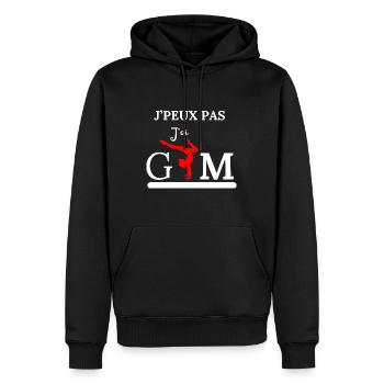 Je peux pas, j'ai Gym - Sweat à capuche Premium bio Homme - noir - Devant - Nico (187cm)