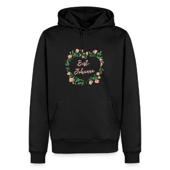 Geschenk für Johanna - die Beste - Männer Premium Bio Hoodie - Schwarz - Vorne - Nico (187cm)