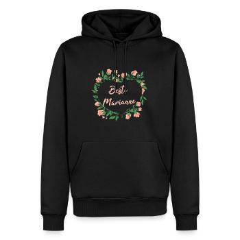 Geschenk für Marianne - die Beste - Männer Premium Bio Hoodie - Schwarz - Vorne - Nico (187cm)