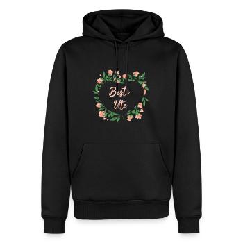 Geschenk für Ute - die Beste - Männer Premium Bio Hoodie - Schwarz - Vorne - Nico (187cm)