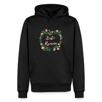Geschenk für Ramona - die Beste - Männer Premium Bio Hoodie - Schwarz - Vorne - Nico (187cm)